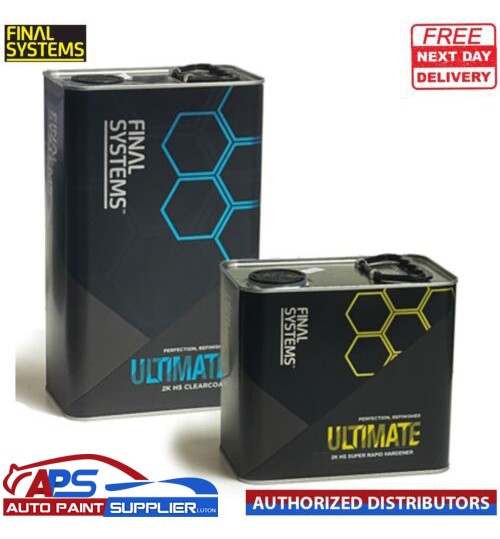 FINAL SYSTEMS ULTIMATE 2K HS CLEAR COAT LACQUER KIT 7.5LTR - FAST HARDENER